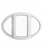 Oval Window 1400x1000mm TURN Casement White Ellipse uPVC