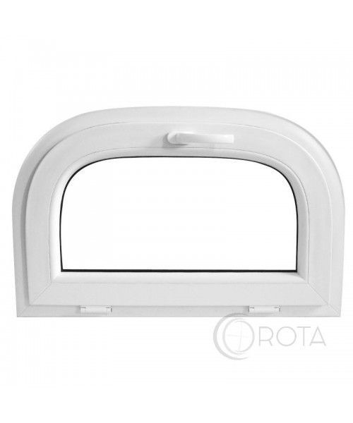 Arched window 1000x500mm White Hopper Arch uPVC