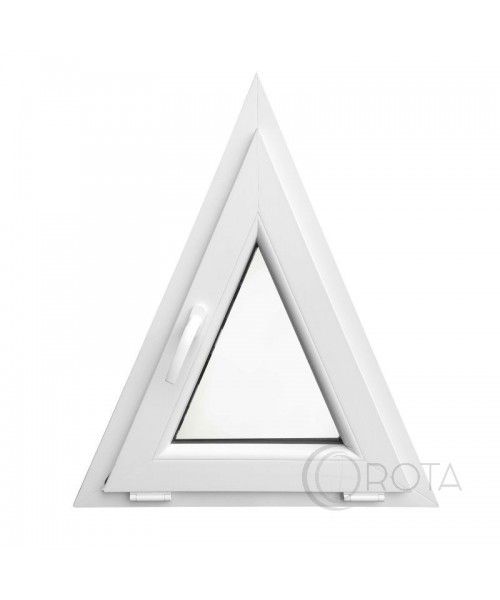 Triangular Window 700x850mm Hopper White Triangle uPVC 