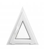 Triangular Window 700x850mm Hopper White Triangle uPVC 