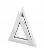 Triangular Window 700x850mm Hopper White Triangle uPVC 
