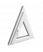 Triangular Window 700x850mm Hopper White Triangle uPVC 