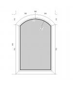 Arched window 600x900mm White FIXED Arch uPVC