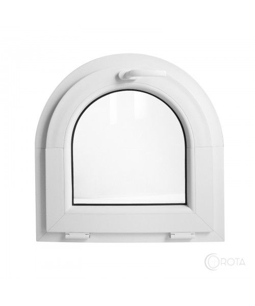 Arched Window 600x600mm Hopper White Arch uPVC