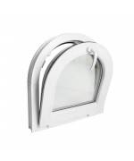 Arched Window 600x600mm Hopper White Arch uPVC
