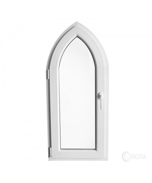 Fenêtre en ogive 550x1300mm à la française PVC cintrée 