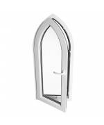 Fenêtre en ogive 550x1300mm à la française PVC cintrée 