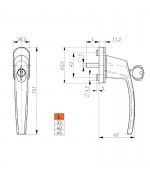 Universal Aluminium Window Handle Key Locking