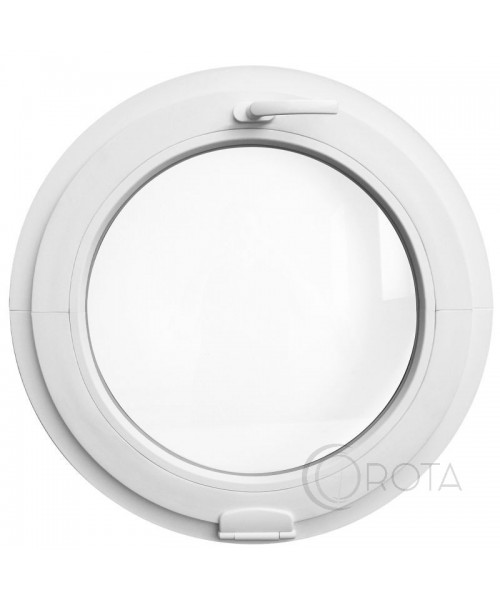 Round Window TILT White with Estetic 3D Hinge uPVC Hopper Porthole