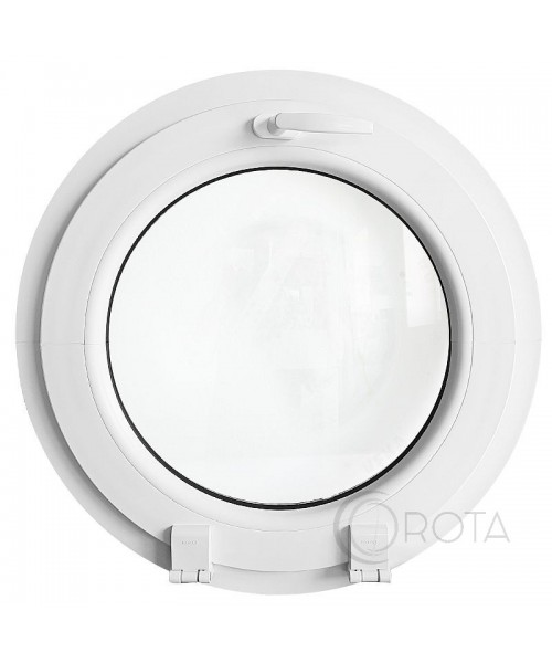 Round Window TILT White with Duoline Hinges uPVC Hopper Porthole