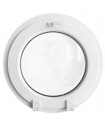 Round Window TILT White with Duoline Hinges uPVC Hopper Porthole