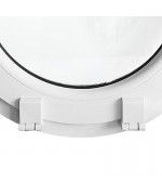 Round Window TILT White with Duoline Hinges uPVC Hopper Porthole