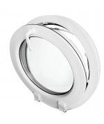 Round Window TILT White with Duoline Hinges uPVC Hopper Porthole