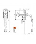 Universal Aluminium Window Handle Universal Aluminium Window Handle