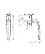 Universal Black Aluminium Window Handle