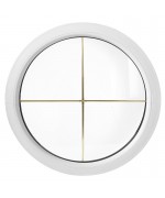 Round Window FIXED White Circular uPVC Porthole with Glazing Bars