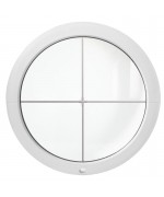 Round Window FIXED White Circular uPVC Porthole with Glazing Bars