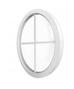 Round Window FIXED White Circular uPVC Porthole with Glazing Bars