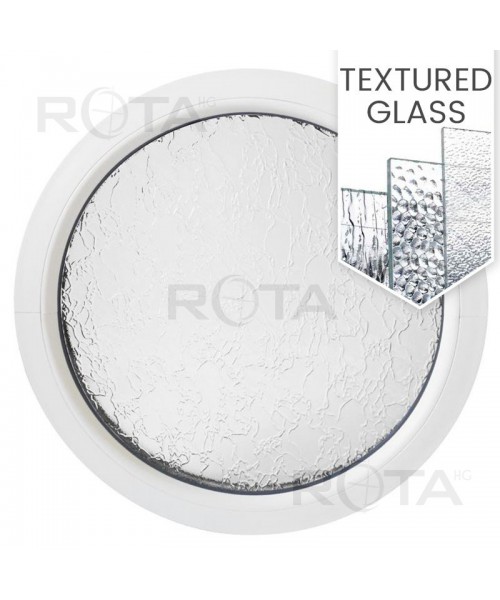 Round window FIXED white uPVC low-e textured-glass