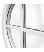 Round Window FIXED White with Glued-on Muntin Bars uPVC Circular  Round Window FIXED White with Glued-on Muntin Bars uPVC Circular