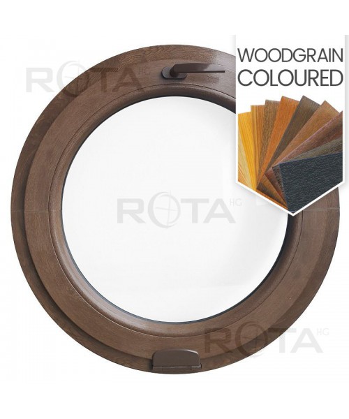 Round Window TILT Coloured Circular uPVC Woodgrain Finish