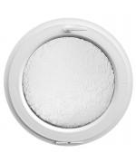 Round Window TILT White Circular Hopper uPVC Textured Glass