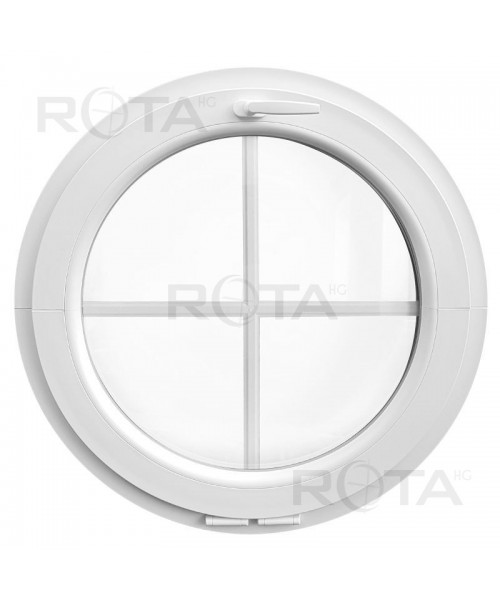 Round Window TILT White Circular uPVC Hopper with Glazing Bars
