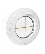 Round Window TILT White Circular uPVC Hopper with Glazing Bars