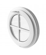 Round Window TILT White Hopper uPVC with glued-on Muntins Round Window TILT White Hopper uPVC with glued-on Muntins