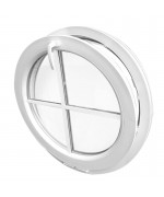 Round Window TILT White Hopper uPVC with glued-on Muntins Round Window TILT White Hopper uPVC with glued-on Muntins