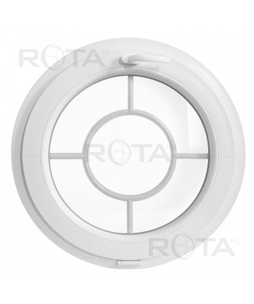 Round Window TILT White CircularHopper uPVC with decorative muntins