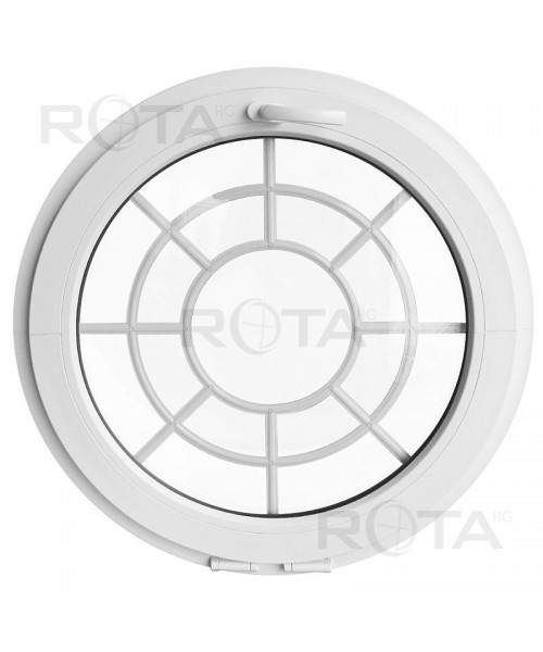 Round Window TILTED White Circular uPVC with decorative muntins