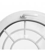 Round Window TILTED White Circular uPVC with decorative muntins