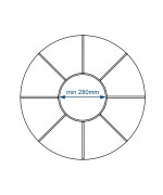Round Window TILTED White Circular uPVC with decorative muntins