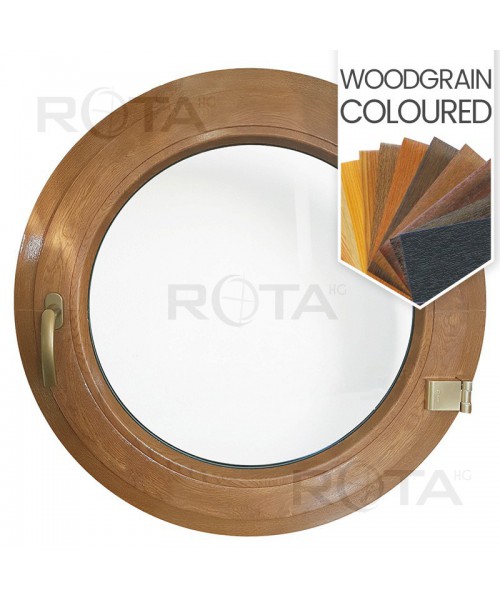 Round Window TURN Coloured Circular Casement uPVC Woodgrain Finish Round Window TURN Coloured Circular Casement uPVC Woodgrain Finish