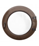 Round Window TURN Coloured Circular Casement uPVC Woodgrain Finish Round Window TURN Coloured Circular Casement uPVC Woodgrain Finish