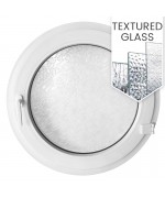 Round Window TURN White Circular Casement uPVC Textured Glass