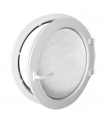 Round Window TURN White Circular Casement uPVC Textured Glass