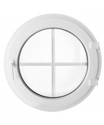 Round Window TURN White Circular Casement uPVC wit Glazing Bars Round Window TURN White Circular Casement uPVC wit Glazing Bars