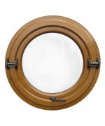Round Window PIVOT Horizontal Coloured Woodgrain Circular PVC