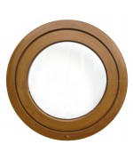 Round Window PIVOT Horizontal Coloured Woodgrain Circular PVC