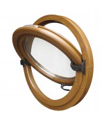 Round Window PIVOT Horizontal Coloured Woodgrain Circular PVC