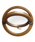 Round Window PIVOT Horizontal Coloured Woodgrain Circular PVC