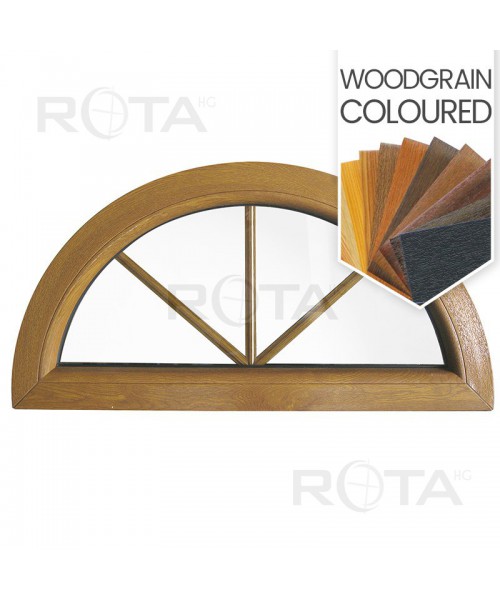 Half Round Window FIXED Coloured Woodgrain Half-circle uPVC Muntins Half Round Window FIXED Coloured Woodgrain Half-circle uPVC Muntins