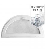 Half Round Window TILT White Half-circle Hopper uPVC Textured Glass