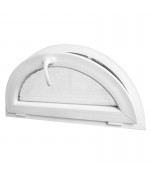 Half Round Window TILT White Half-circle Hopper uPVC Textured Glass