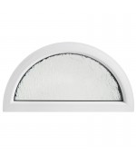 Half Round Window FIXED White uPVC Half-Circle Textured Glass