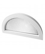 Half Round Window FIXED White uPVC Half-Circle Textured Glass