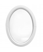 Oval Round Window FIXED White Ellipse uPVC VERTICAL