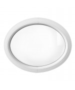 Oval Round Window FIXED White Ellipse uPVC HORIZONTAL